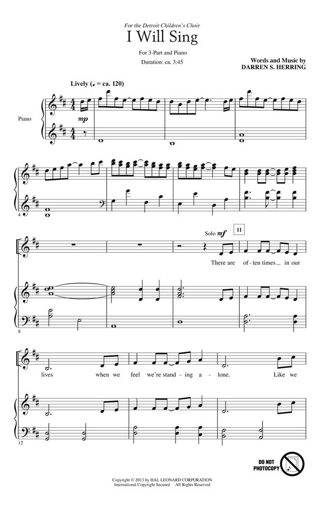 I Will Sing